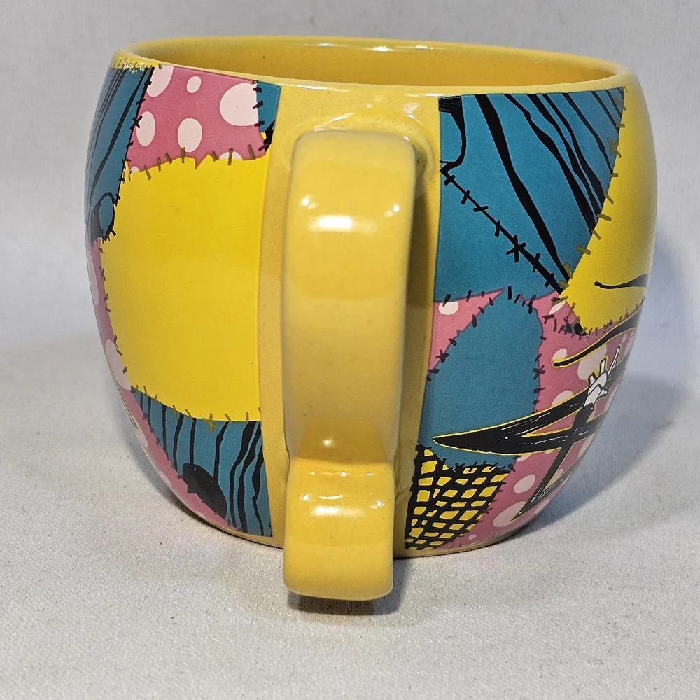 The Nightmare Before Christmas‎ Jack & Sally Large Yellow 16 oz. Ceramic Mug